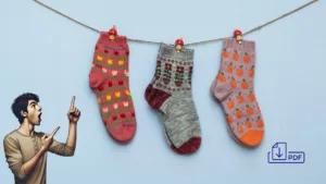 Descarga gratuita: Ejercicio para tejer calcetines con diseños de colores