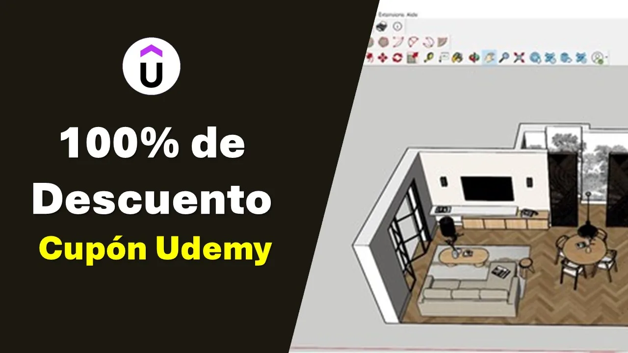 ¡Domina SketchUp gratis! Curso completo de modelado 3D en Udemy por tiempo limitado