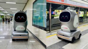 Estos robots esperan el metro igual que tú, pero cargan productos de 7-Eleven