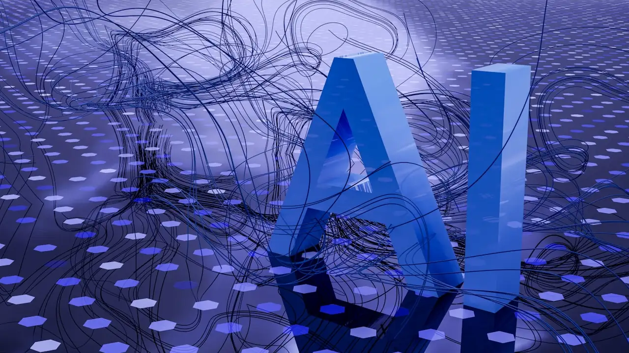 Concepto de inteligencia artificial con rostro humano digital